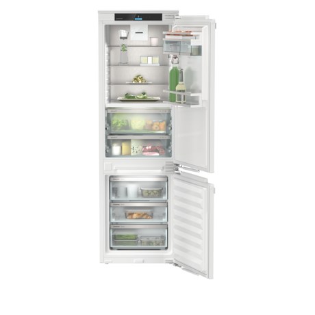 Combina frigorifica incorporabila Liebherr ICBNci 5153 Prime, BioFresh si NoFrost, 55 cm, 245 l, DuoCooling, SmartDeviceBox, VarioTemp, SuperCool, SoftTelescopic, LightTower, Clasa C